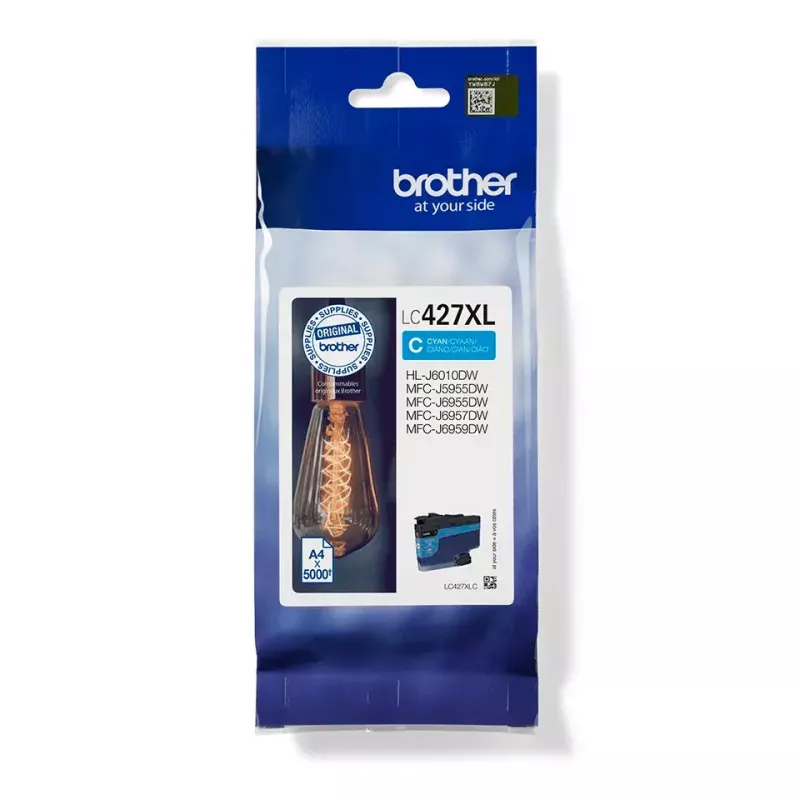 Wkład atramentowy Brother LC-427XLC 1 szt. Oryginalny wysoko wydajny (XL) cyjan
