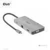 HUB CLUB3D USB Gen1 Type-C 9-in-1 z HDMI, VGA, 2x USB Gen1 Type-A, RJ45, slotami kart SD/Micro SD oraz żeńskim portem USB Gen1 Type-C