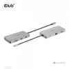 HUB CLUB3D USB Gen1 Type-C 9-in-1 z HDMI, VGA, 2x USB Gen1 Type-A, RJ45, slotami kart SD/Micro SD oraz żeńskim portem USB Gen1 Type-C