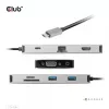 HUB CLUB3D USB Gen1 Type-C 9-in-1 z HDMI, VGA, 2x USB Gen1 Type-A, RJ45, slotami kart SD/Micro SD oraz żeńskim portem USB Gen1 Type-C