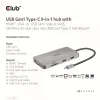 HUB CLUB3D USB Gen1 Type-C 9-in-1 z HDMI, VGA, 2x USB Gen1 Type-A, RJ45, slotami kart SD/Micro SD oraz żeńskim portem USB Gen1 Type-C