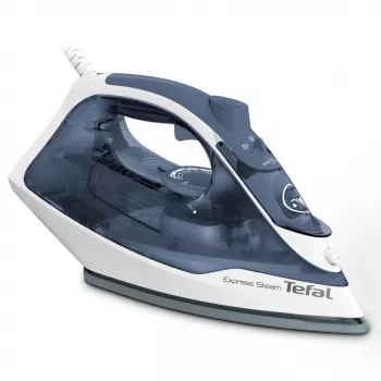 Żelazko Tefal Express Steam FV2837 suche i parowe, stopa Cerilium, 2400 W, niebieski, szary, biały