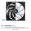 ARCTIC P12 Slim PWM PST Wentylator 120 mm zoptymalizowany pod kątem ciśnienia, z wbudowanym kablem Y