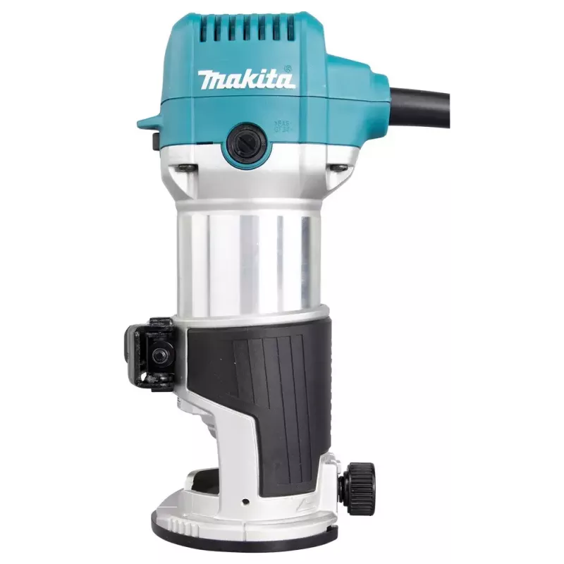 Frezarka Makita RT0702CX2J — 710 W, 10 000–34 000 obr./min, tuleja 8 mm, głębokość 0–40 mm, 1,8 kg