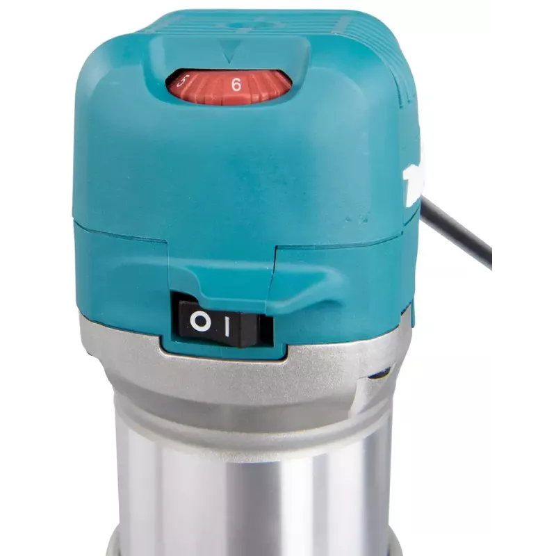 Frezarka Makita RT0702CX2J — 710 W, 10 000–34 000 obr./min, tuleja 8 mm, głębokość 0–40 mm, 1,8 kg