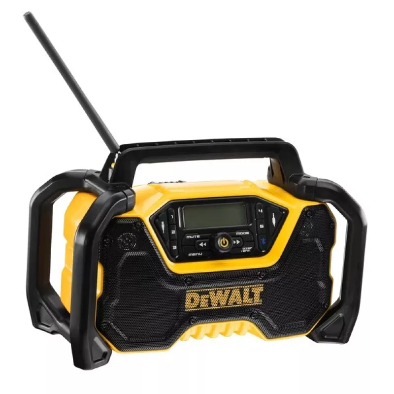 Radio przenośne DeWALT DCR029-QW DAB FM, zasilanie AC/DC, Bluetooth, ładowanie USB, wyświetlacz, czarny/żółty