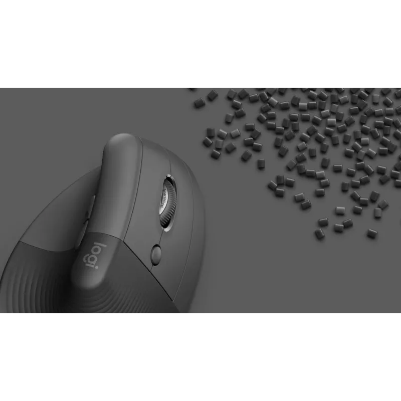 Mysz ergonomiczna pionowa LOGITECH Lift - praworęczna - bezprzewodowa - grafitowa czarna