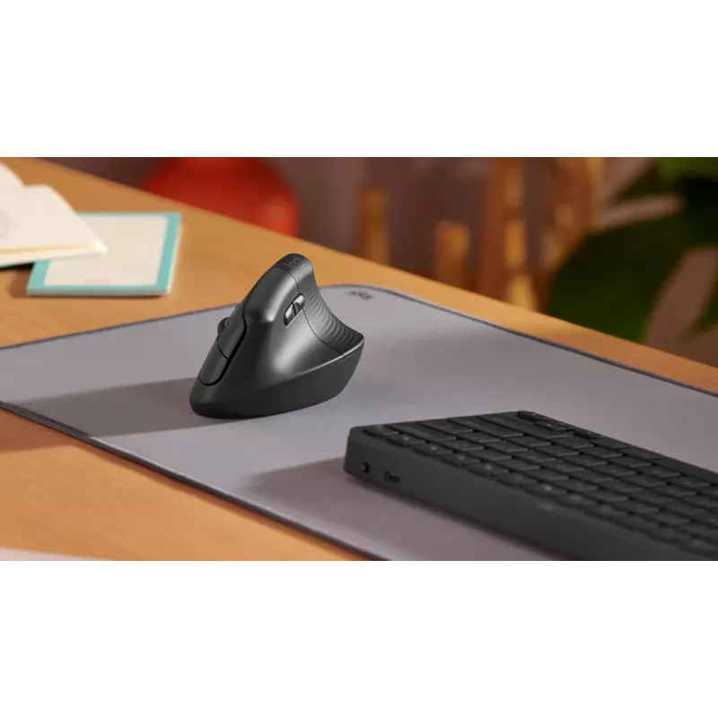 Mysz ergonomiczna pionowa LOGITECH Lift - praworęczna - bezprzewodowa - grafitowa czarna