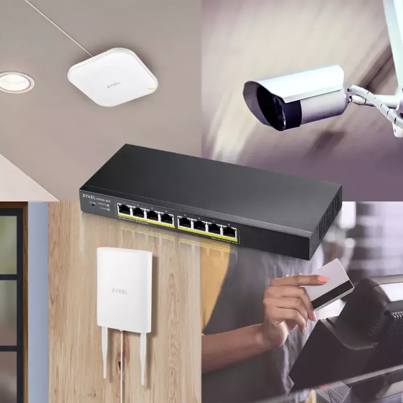 Zyxel GS1915-8EP Zarządzany L2 Gigabit Ethernet (10/100/1000) Power over Ethernet (PoE) Czarny