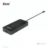 CLUB3D Hub 7-w-1 Type-C z 2x HDMI, 2x USB Gen1 Type-A, 1x RJ45, 1x Audio 3.5mm, 1x USB Gen1 Type-C 100W żeńskie