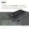 CLUB3D Hub 7-w-1 Type-C z 2x HDMI, 2x USB Gen1 Type-A, 1x RJ45, 1x Audio 3.5mm, 1x USB Gen1 Type-C 100W żeńskie