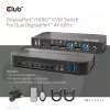 Przełącznik KVM CLUB3D DisplayPort/HDMI dla podwójnego DisplayPort 4K 60Hz