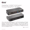 Przełącznik KVM CLUB3D DisplayPort/HDMI dla podwójnego DisplayPort 4K 60Hz