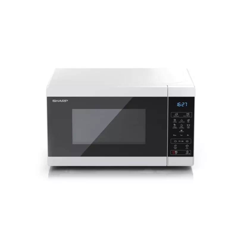 Kuchenka mikrofalowa Sharp YC-MS02E-W Czarna, Biała Mikrofala Solo Blatowa 20 L 800 W