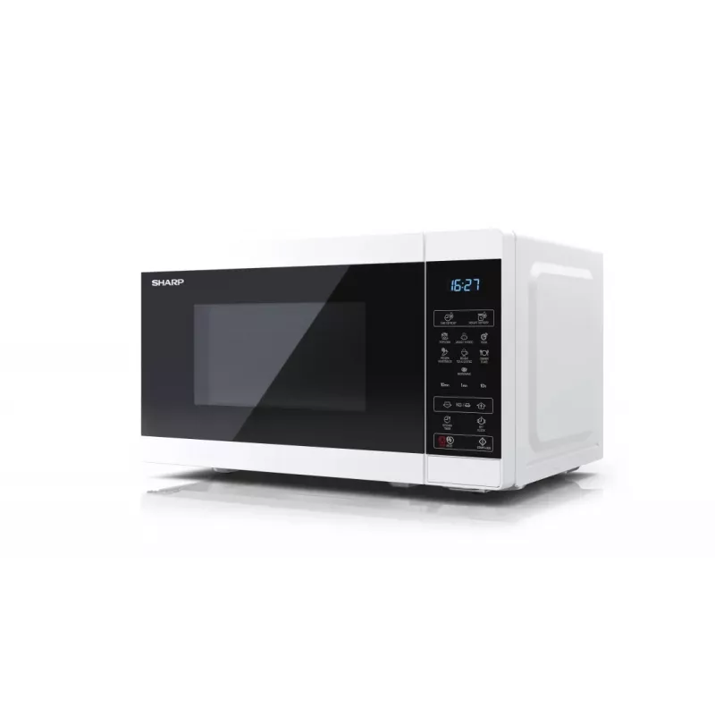 Kuchenka mikrofalowa Sharp YC-MS02E-W Czarna, Biała Mikrofala Solo Blatowa 20 L 800 W