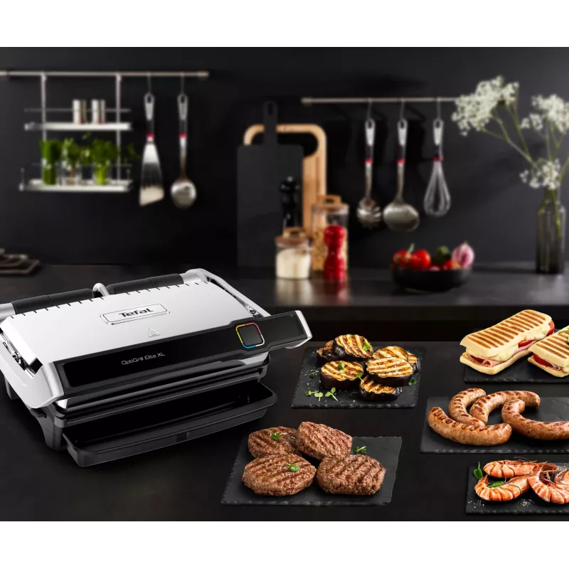 Grill kontaktowy Tefal OptiGrill Elite XL GC760D Stal nierdzewna 2200W