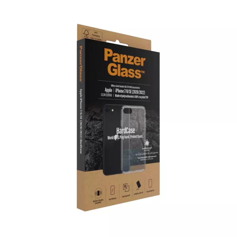 PanzerGlass® HardCase iPhone SE (2020/2022) | 7 | 8, etui, Apple, Apple - iPhone SE 2022, Apple - iPhone SE 2020, przezroczysty