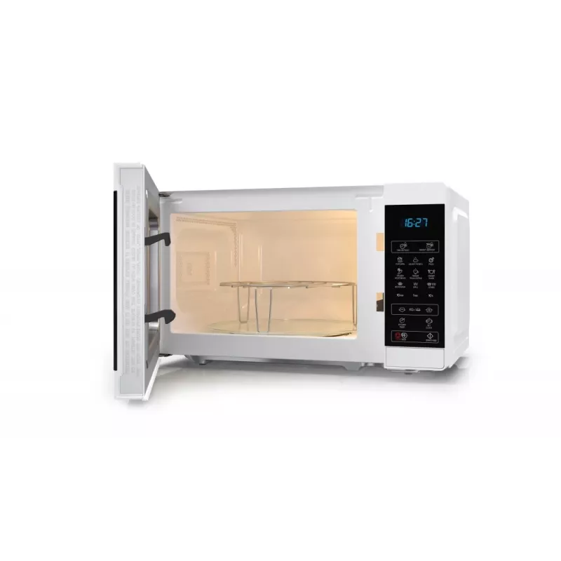 Kuchenka mikrofalowa Sharp YC-MG02E-W niebieska, biała, wolnostojąca, 20 L, 800 W