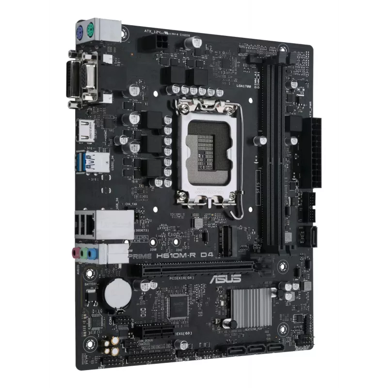 Płyta główna ASUS PRIME H610M-R D4 — Intel H610, LGA 1700, Micro ATX, DDR4, 2 DIMM (do 64 GB), M.2 i SATA III, USB Type-A