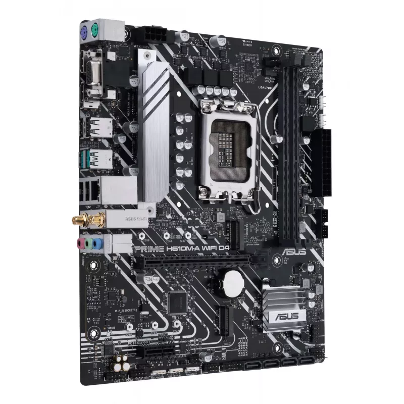 Płyta główna ASUS PRIME H610M-A WIFI D4 — Intel H610, LGA1700, micro ATX, DDR4, 2x DIMM, Wi‑Fi 5, Bluetooth 5.0, 2x M.2, HDMI 2.1, DP 1.4