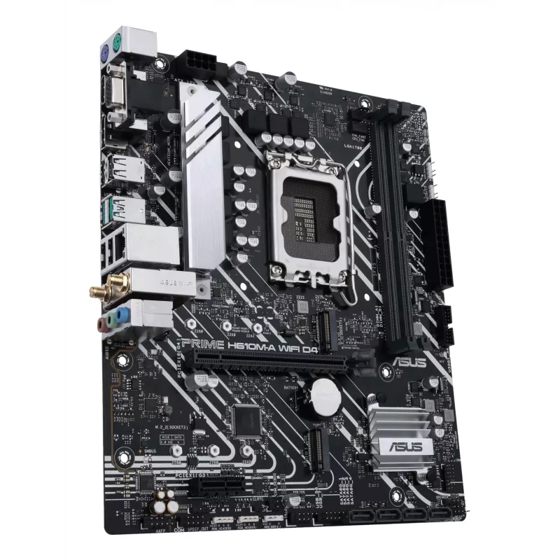 Płyta główna ASUS PRIME H610M-A WIFI D4 — Intel H610, LGA1700, micro ATX, DDR4, 2x DIMM, Wi‑Fi 5, Bluetooth 5.0, 2x M.2, HDMI 2.1, DP 1.4