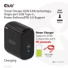 CLUB3D Travel Charger 65W technologia GAN, jeden port USB Type-C, obsługa Power Delivery (PD) 3.0