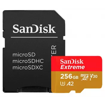 WESTERN DIGITAL Extreme PLUS Micro SDXC 256GB+adapter SD 200MB/s 140MB/s A2 C10 V30 UHS-I U3