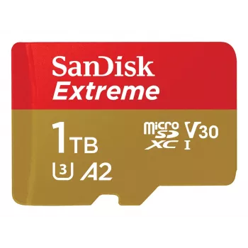 WESTERN DIGITAL Extreme Micro SDXC 1 TB + adapter SD 190 MB/s 130 MB/s A2 C10 V30 UHS-I U3