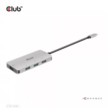 CLUB3D 4-portowy hub USB-A do USB-C – szybki transfer 10 Gbps