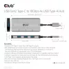 CLUB3D 4-portowy hub USB-A do USB-C – szybki transfer 10 Gbps