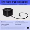 Stacja dokująca HP Thunderbolt Dock 120W G4, przewodowa, Thunderbolt 4, czarna, Kensington, Chiny, Tajlandia, Tajwan, biznesowa