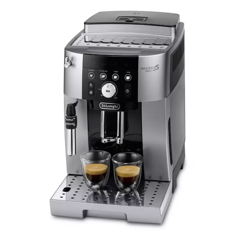 Ekspres do kawy De’Longhi Magnifica S Smart ECAM 250.23.SB — zbiornik na wodę 1,8 l, pojemnik na ziarna 250 g, 15 bar, wbudowany młynek