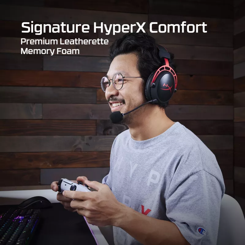HyperX Cloud Alpha - Bezprzewodowy zestaw słuchawkowy gamingowy (czarno-czerwony)
