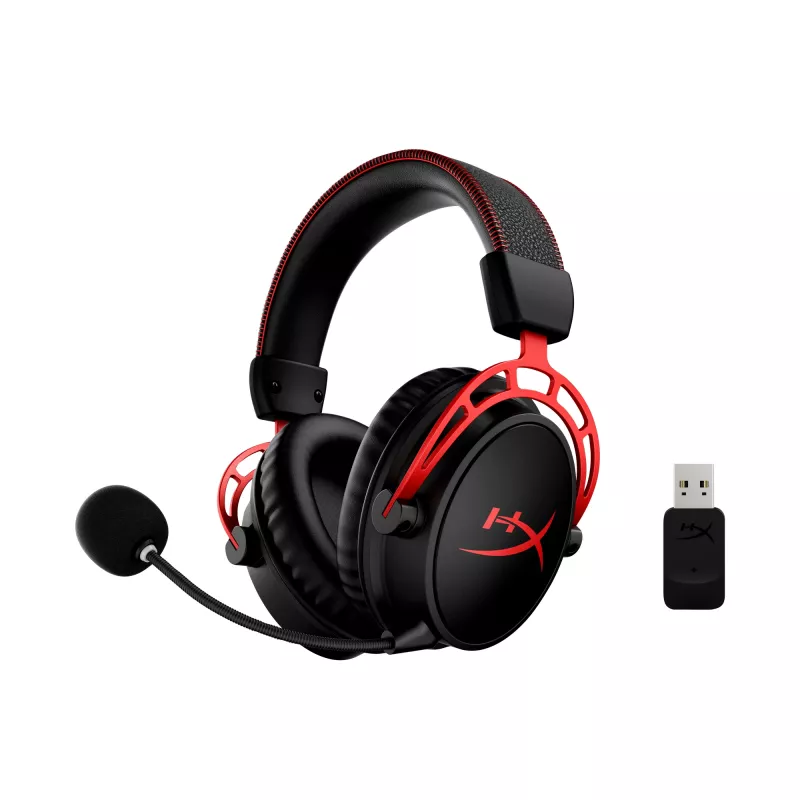 HyperX Cloud Alpha - Bezprzewodowy zestaw słuchawkowy gamingowy (czarno-czerwony)