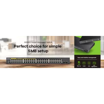 Zyxel GS1900-48-EU0102F przełącznik sieciowy L2 Gigabit Ethernet (10/100/1000) czarny