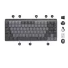 LOGITECH MX Mechanical Mini Minimalistyczna Bezprzewodowa Podświetlana Klawiatura - Grafitowa Cicha Dotykowa Qwerty US/Międzynarodowa