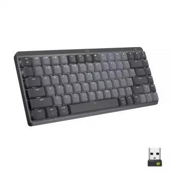 LOGITECH MX Mechanical Mini Minimalistyczna Bezprzewodowa Podświetlana Klawiatura - Grafitowa Cicha Dotykowa Qwerty US/Międzynarodowa