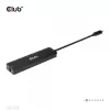CLUB3D USB Gen1 Type-C, 6-w-1 Hub z HDMI 8K30Hz, 2xUSB Type-A, RJ45 i 2xUSB Type-C, dane i ładowanie PD 100 wat