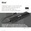 CLUB3D USB Gen1 Type-C, 6-w-1 Hub z HDMI 8K30Hz, 2xUSB Type-A, RJ45 i 2xUSB Type-C, dane i ładowanie PD 100 wat