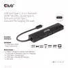 CLUB3D USB Gen1 Type-C, 6-w-1 Hub z HDMI 8K30Hz, 2xUSB Type-A, RJ45 i 2xUSB Type-C, dane i ładowanie PD 100 wat