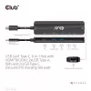 CLUB3D USB Gen1 Type-C, 6-w-1 Hub z HDMI 8K30Hz, 2xUSB Type-A, RJ45 i 2xUSB Type-C, dane i ładowanie PD 100 wat