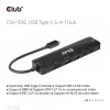 CLUB3D USB Gen1 Type-C, 6-w-1 Hub z HDMI 8K30Hz, 2xUSB Type-A, RJ45 i 2xUSB Type-C, dane i ładowanie PD 100 wat