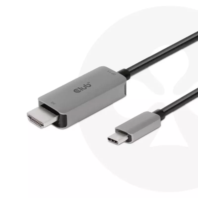 CLUB3D USB Gen2 Type-C do HDMI 4K120Hz 8K60Hz HDR10 z DSC1.2 aktywny kabel M/M 3m / 9.84ft