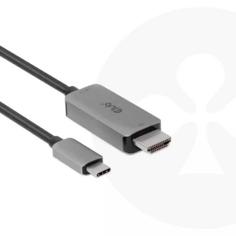 CLUB3D USB Gen2 Type-C do HDMI 4K120Hz 8K60Hz HDR10 z DSC1.2 aktywny kabel M/M 3m / 9.84ft