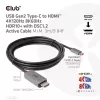 CLUB3D USB Gen2 Type-C do HDMI 4K120Hz 8K60Hz HDR10 z DSC1.2 aktywny kabel M/M 3m / 9.84ft