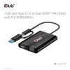 CLUB3D USB Gen1 Type-C/-A to Dual HDMI (4K/30Hz) / VGA (1080/60Hz)
