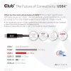 Kabel CLUB3D USB4 Gen2x2 Type-C dwukierunkowy 4K60Hz, dane 20Gbps, PD 240W (48V/5A) EPR M/M 2m