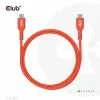 Kabel dwukierunkowy USB-C do USB-C CLUB3D CAC-1573, USB4 Gen 2x2, 2 m, czerwony, PD do 240 W