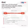 Kabel dwukierunkowy USB-C do USB-C CLUB3D CAC-1573, USB4 Gen 2x2, 2 m, czerwony, PD do 240 W