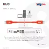 Kabel dwukierunkowy USB-C do USB-C CLUB3D CAC-1573, USB4 Gen 2x2, 2 m, czerwony, PD do 240 W